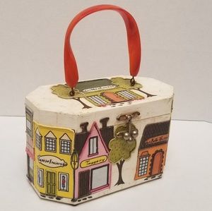 Vintage 1950's Decoupage Box Purse